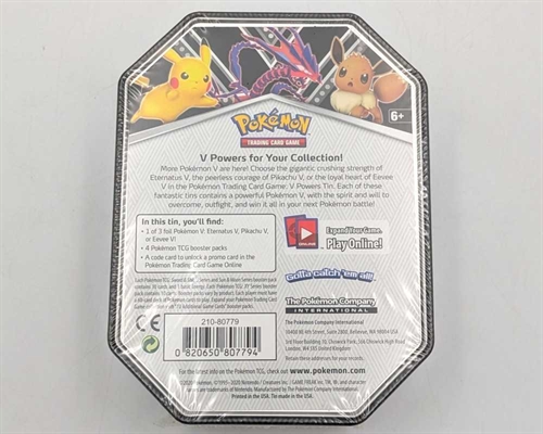 Pokemon V Powers Tin - Eternatus V - Pokemon Tin - Pokemon Kort (BMO) (A Grade)